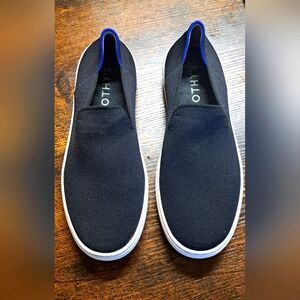 Ladies Rothy's The Slip On Blue Fabric Casual Low Top Lifestyle Sneakers 6.5